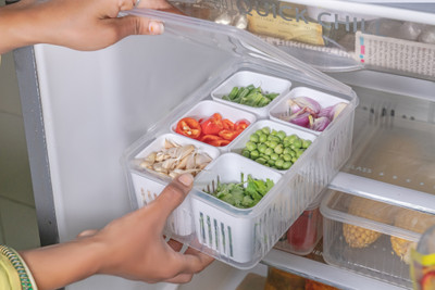 Ecodex Plastic Fridge Container  - 2200 ml(White)