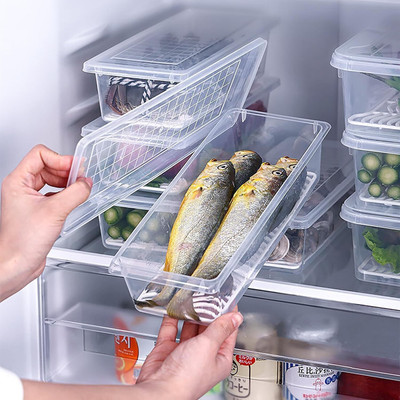 Zubix Plastic Fridge Container  - 1500 ml(Pack of 6, Clear)