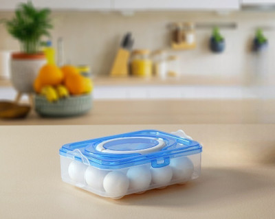 Tap2kaart Plastic Egg Container  - 1 dozen(Blue)