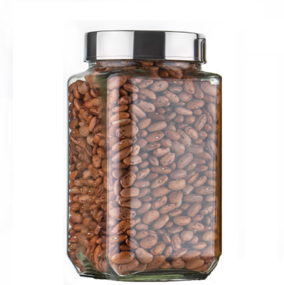 Shreeji krupa Glass Grocery Container  - 1000 ml(Clear)