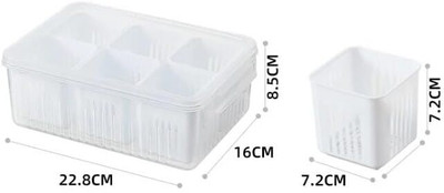 NEWSPARSH Plastic Fridge Container  - 2200 ml(White)