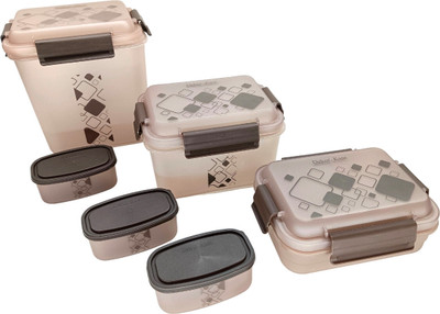 Dekor-Kase Plastic Utility Container  - 6390 ml(Pack of 6, Brown)