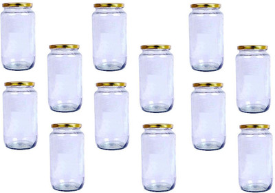 AFAST Glass Utility Container  - 1000 ml(Pack of 12, Clear)