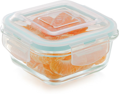 Magnus Glass Food Container Square 1 Containers Lunch Box(320 ml)