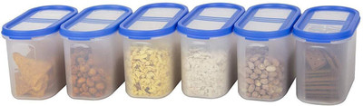 Cutting EDGE Plastic Utility Container  - 1200 ml(Pack of 6, Blue, White)