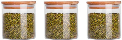 Sueriv Glass Grocery Container  - 270 ml(Pack of 3, Clear)