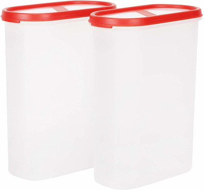 Cutting EDGE Polypropylene Grocery Container  - 2400 ml(Pack of 2, Red)