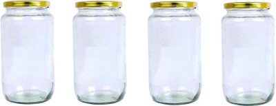 1st Time Glass Utility Container  - 1000 ml(Pack of 4, Clear)