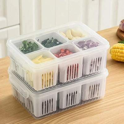 STARDOT Plastic Fridge Container  - 2200 ml(Pack of 2, White)