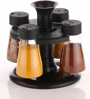 Pack of 4 Plastic Pickle Jar - 125 ml ATMAN Black