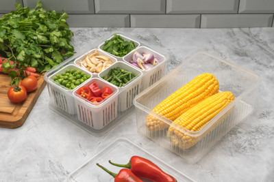 Ecodex Plastic Grocery Container  - 2200 ml(White)