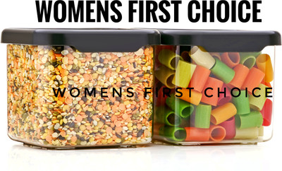 Womens First Choice Plastic Grocery Container  - 500 ml(Pack of 2, Black)