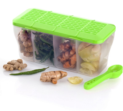 FIT 4 CHEF Polypropylene Fridge Container  - 1800 ml(Green)