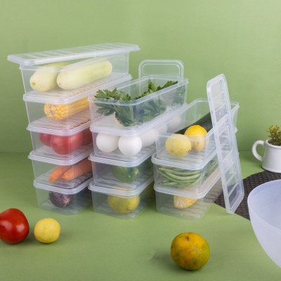 Raghunandan Plastic Fridge Container  - 1500 ml(Pack of 12, Clear)