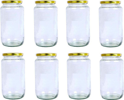 AFAST Glass Utility Container  - 1000 ml(Pack of 8, Clear)