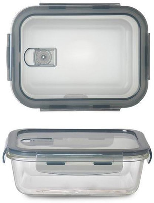 IndusBay Glass Fridge Container  - 1000 ml(Pack of 2, Clear)