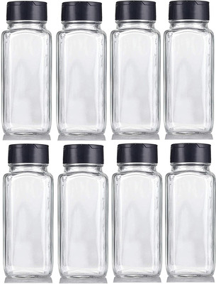 JIGSHTIAL Glass Grocery Container  - 100 ml(Pack of 8, Clear)