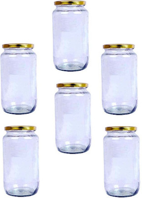 Somil Glass Utility Container  - 1000 ml(Pack of 6, Clear)