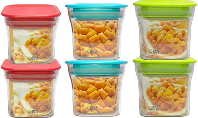 Analog Kitchenware Plastic Grocery Container  - 550 ml(Pack of 6, Multicolor)