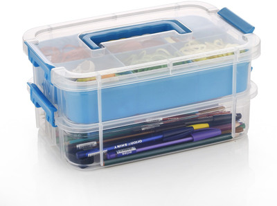 METGUNZ Plastic Grocery Container  - 2000 ml(Blue)