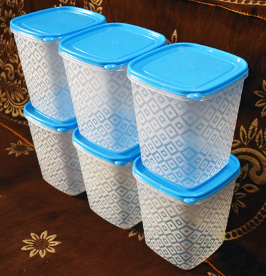 KitchenFlex Plastic Grocery Container  - 2000 ml(Pack of 6, Blue)