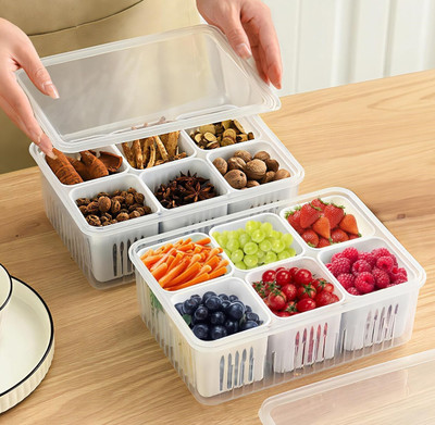 BeastBull Plastic Fridge Container  - 2200 ml(Pack of 2, White)