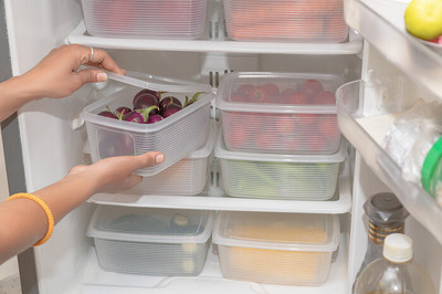 VIX Plastic Fridge Container  - 1800 ml(Pack of 6, Clear)