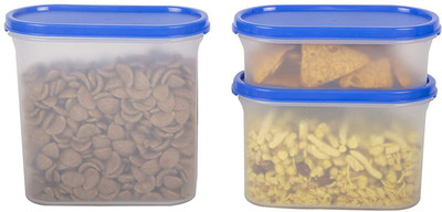 Cutting EDGE Plastic Utility Container  - 2400 ml, 1800 ml, 525 ml(Pack of 9, Blue)