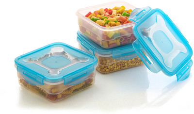 Homiful Plastic Utility Container  - 800 ml(Pack of 3, Blue)