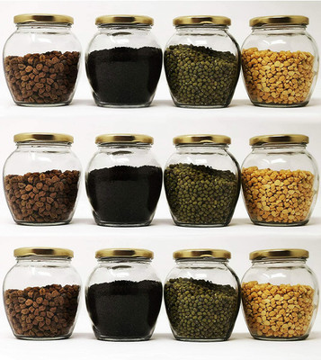 TINSUHG Plastic Grocery Container  - 400 ml(Pack of 12, Clear)