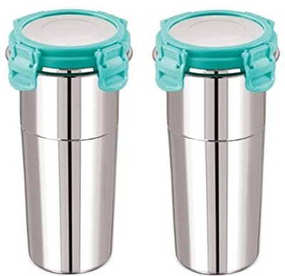 TOFEE 400 ml Steel Shaker(Pack of 2, Green)