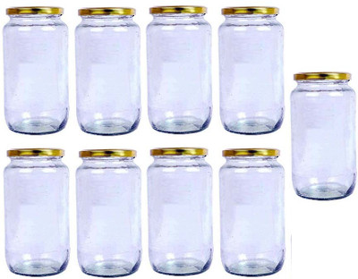 Somil Glass Utility Container  - 1000 ml(Pack of 9, Clear)