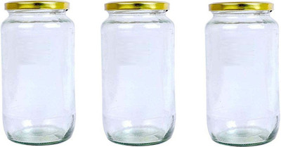 AFAST Glass Utility Container  - 1000 ml(Pack of 3, Clear)