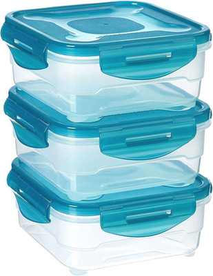 Rosebee Plastic Fridge Container  - 800 ml(Pack of 3, Blue)