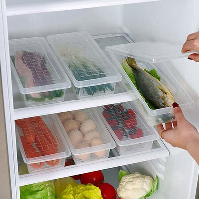 Maharajee Plastic Fridge Container  - 1000 ml(Pack of 6, White)
