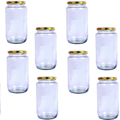 AFAST Glass Utility Container  - 1000 ml(Pack of 8, Clear)