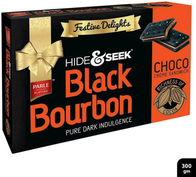 PARLE Hide & Seek Choco Black Bourbon Plain Biscuit(300 g)