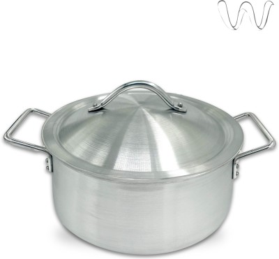 WAZIR CHAND Cooking Pot 3 litre | Sauce Stock Pot with Lid | Cook & Serve Casserole Induction Bottom Cookware Set(Aluminium, 1 - Piece)