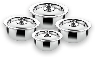 Bertol Kitchenware Kitchenware 4 Pcs Handi Set Cookware Set(Stainless Steel, 4 - Piece)