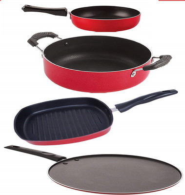 NIRLON FP11_ST11_GP24.5_CS24 Non-Stick Coated Cookware Set(Aluminium, PTFE (Non-stick), 4 - Piece)
