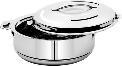 MITHALI StainlessSteel Casserole, 2500 ml Double Walled Cook and Serve Casserole Cookware Set(Stainless Steel, 1 - Piece)