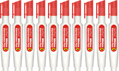 Soni Officemate Executive 1 mm Correction pen(Set of 10, White)