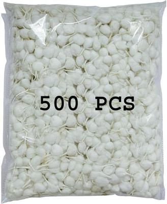 shyamcharan Diya Batti for Pooja/Natural White - White (Pack of 500 pcs) Cotton Wick