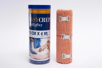 EASYAID Crepe Bandage for knee/leg/wrist/ankle/hand/foot support(15cm X 4M) Crepe Bandage(15 cm)