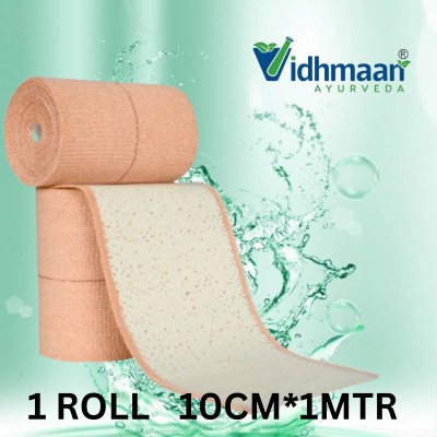 Vidhmaan Cotton Elastic Adhasive Bandage(10cm x 1m) Crepe Bandage(10 cm)