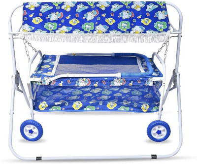 Rudra creations Multi-Use Baby Cradle, Baggi/Palna for Baby Bassinet(Blue)