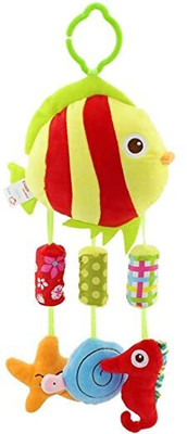b4baby Baby Crib & Stroller Plush Playing Toy Car Hanging Rattles (Shark) Rattle(Multicolor)