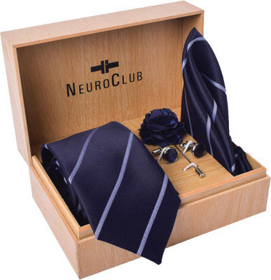 NEUROCLUB Metal Cufflink & Tie Pin Set(Blue)