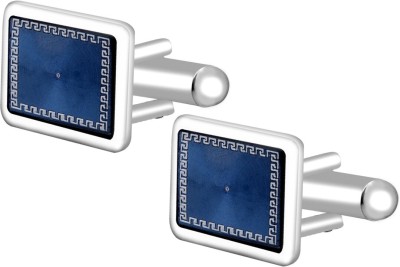 house of common Brass Cufflink Set(Blue, Silver)