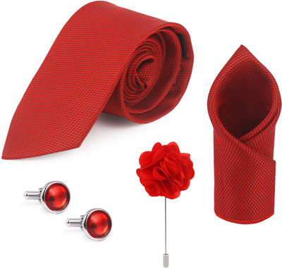 NEUROCLUB Silk Tie & Cufflink(Red)